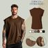 Camiseta Regata Masculina Machão Muscle Lisa 100% Algodão Premium - Marrom