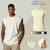 Camiseta Regata Masculina Machão Muscle Lisa 100% Algodão Premium - Off White