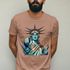 Camiseta Básica Masculina Estátua Da Liberdade New York 100% Algodão Premium - Caqui
