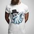 Camiseta Básica Masculina Fantasma De Cartola Ghost 100% Algodão Premium - Branco