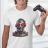 Camiseta Básica Masculina Robô Androide Inteligência Artificial 100% Algodão Premium - Branco
