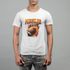 Camiseta Básica Masculina Bola Futebol Americano 100% Algodão Premium - Branco