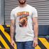 Camiseta Básica Masculina Bola Futebol Americano 100% Algodão Premium - Branco
