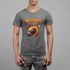 Camiseta Básica Masculina Bola Futebol Americano 100% Algodão Premium - Chumbo