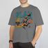 Camiseta Básica Masculina Esqueleto Basquete Slam 100% Algodão Premium - Chumbo