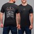 Camiseta Básica Masculina Crucifixo Cristão Frente e Costas 100% Algodão Premium - Preto