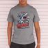 Camiseta Básica Masculina Surf Tubarão 100% Algodão Premium - Chumbo