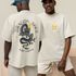 Camiseta Básica Masculina Dragão Chines Dragon Soul Frente E Costas 100% Algodão Premium - Off White