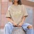 Camiseta Básica Unissex Los Angeles Streetwear 100% Algodão Premium - Caqui