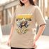 Camiseta Feminina Justice Anjo Direito Advogado 100% Algodão Premium - Caqui