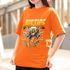 Camiseta Feminina Justice Anjo Direito Advogado 100% Algodão Premium - Laranja