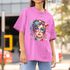Camiseta Feminina Americana USA Bandeira 100% Algodão Premium - Rosa