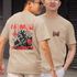 Camiseta Masculina Honra Samurai Frente E Costas 100% Algodão Premium - Caqui