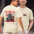 Camiseta Masculina Honra Samurai Frente E Costas 100% Algodão Premium - Off White
