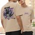 Camiseta Masculina Streetwear Trap Anime Frente E Costas 100% Algodão Premium - Caqui