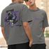 Camiseta Masculina Streetwear Trap Anime Frente E Costas 100% Algodão Premium - Chumbo