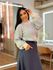 Tricot Julia Azul E Off White