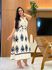 Vestido Emili Creme E Azul Marinho