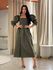 Vestido Thassia Verde Militar