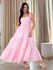 Vestido Betina Rosa Bebe E Branco 