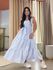Vestido Betina Azul Bebe E Branco