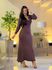 Vestido Emily Marrom E Preto