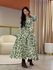 Vestido Carmem Verde Oliva E Off White