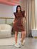 Vestido Allana Marrom