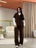 Conjunto Tricot Cleo Marrom