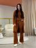 Conjunto Valentina Tricot 3 Peças Terracota