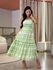 Vestido Mari Verde E Branco