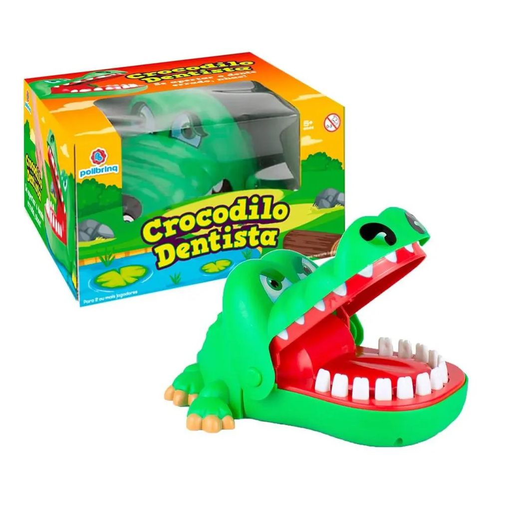 CROCODILHO DENTISTA- JOGO INTERATIVO E DIVERTIDO - Dani Brinquedos