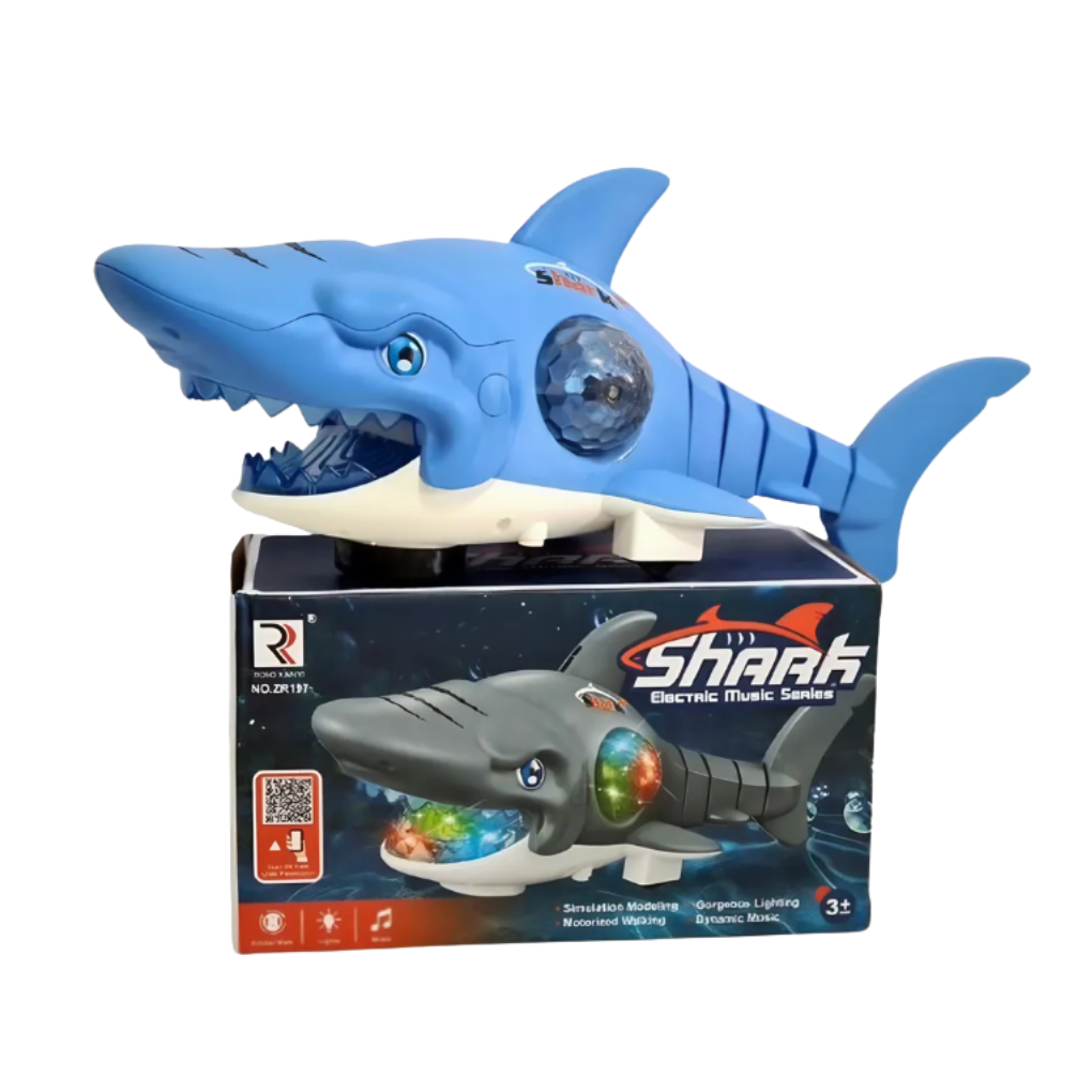  Tubarão com Luz LED Dançarino - Shark Music - Dani Brinquedos