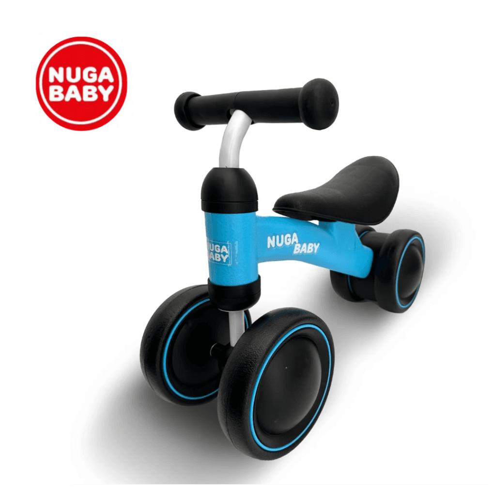 Bicicleta De Equilíbrio 4 Rodas Nuga Baby Azul - Dani Brinquedos