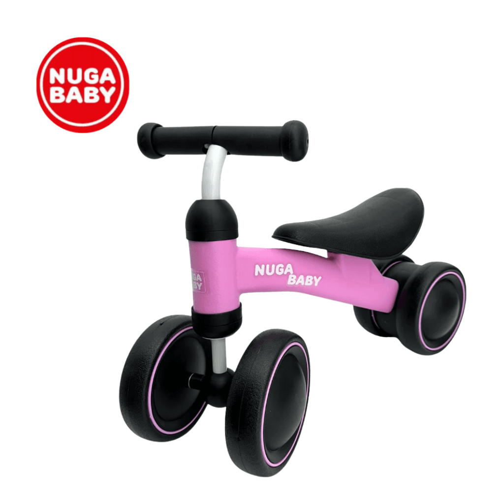 Bicicleta De Equilíbrio 4 Rodas Nuga Baby Rosa - Dani Brinquedos