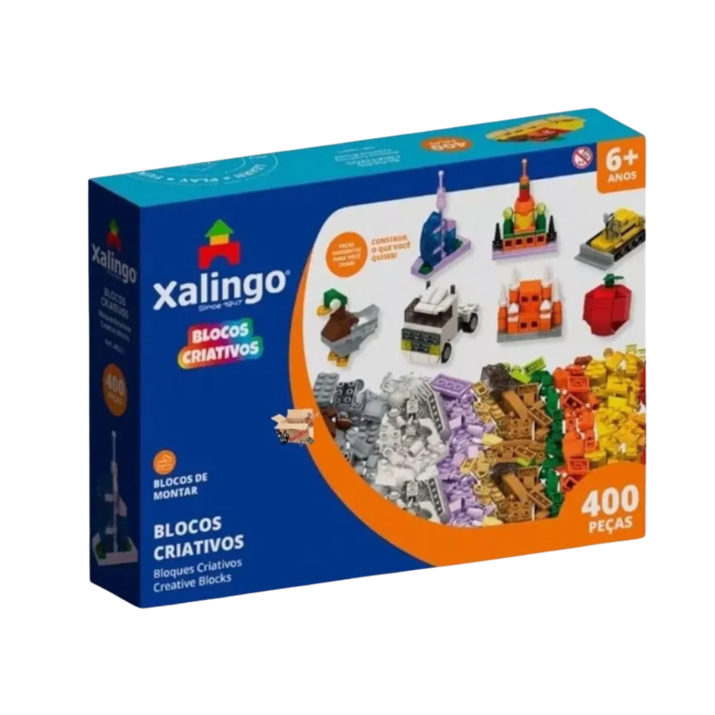  Blocos de Montar Criativos 400 Peças Xalingo - Dani Brinquedos