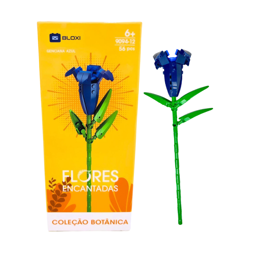 Flores Encantadas de Montar Bloxi – Genciana Azul ... - Dani Brinquedos