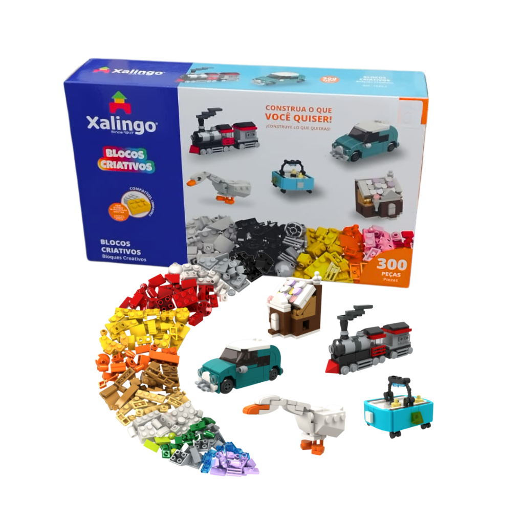 Blocos de Montar Criativos 300 Peças Xalingo - Dani Brinquedos
