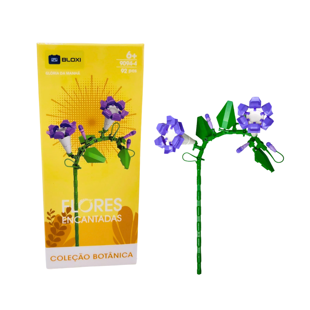 Flores Encantadas de Montar Bloxi- Glória da Manhã... - Dani Brinquedos