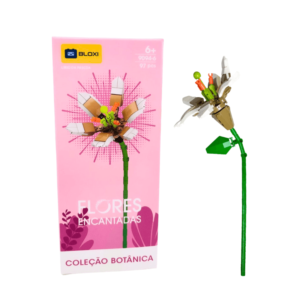 Flores Encantadas de Montar Bloxi - Lírio da Pásco... - Dani Brinquedos