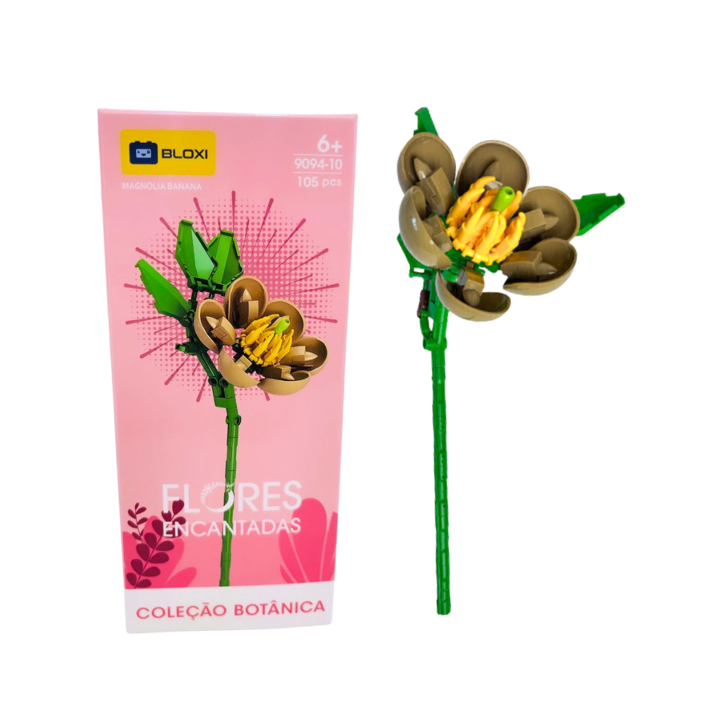 Flores Encantadas de Montar Bloxi - Magnólia Banan... - Dani Brinquedos