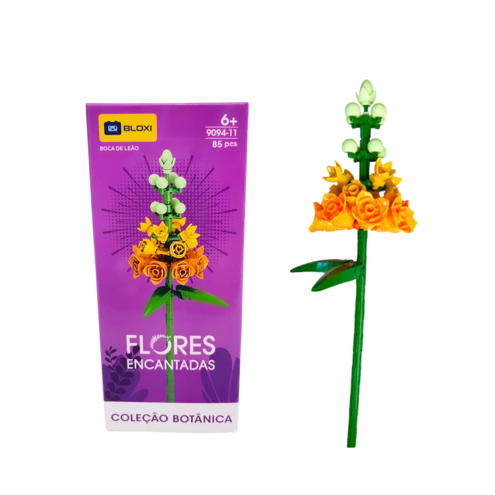 Flores Encantadas de Montar Bloxi - Boca de Leão (... - Dani Brinquedos