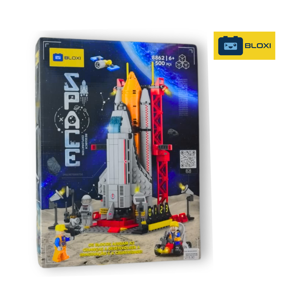 Blocos de Montar Foguete Espacial da BLOXI! - Dani Brinquedos