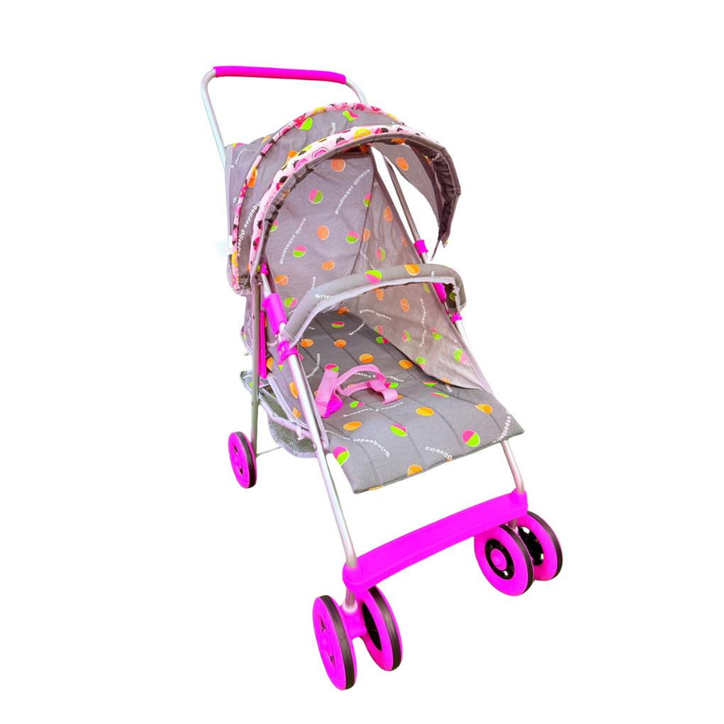  Carrinho de Boneca de Luxo Milano Cinza - Dani Brinquedos