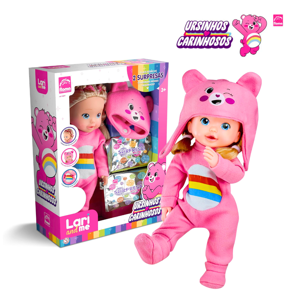 Boneca Lari And Me - Ursinhos Carinhosos - Dani Brinquedos