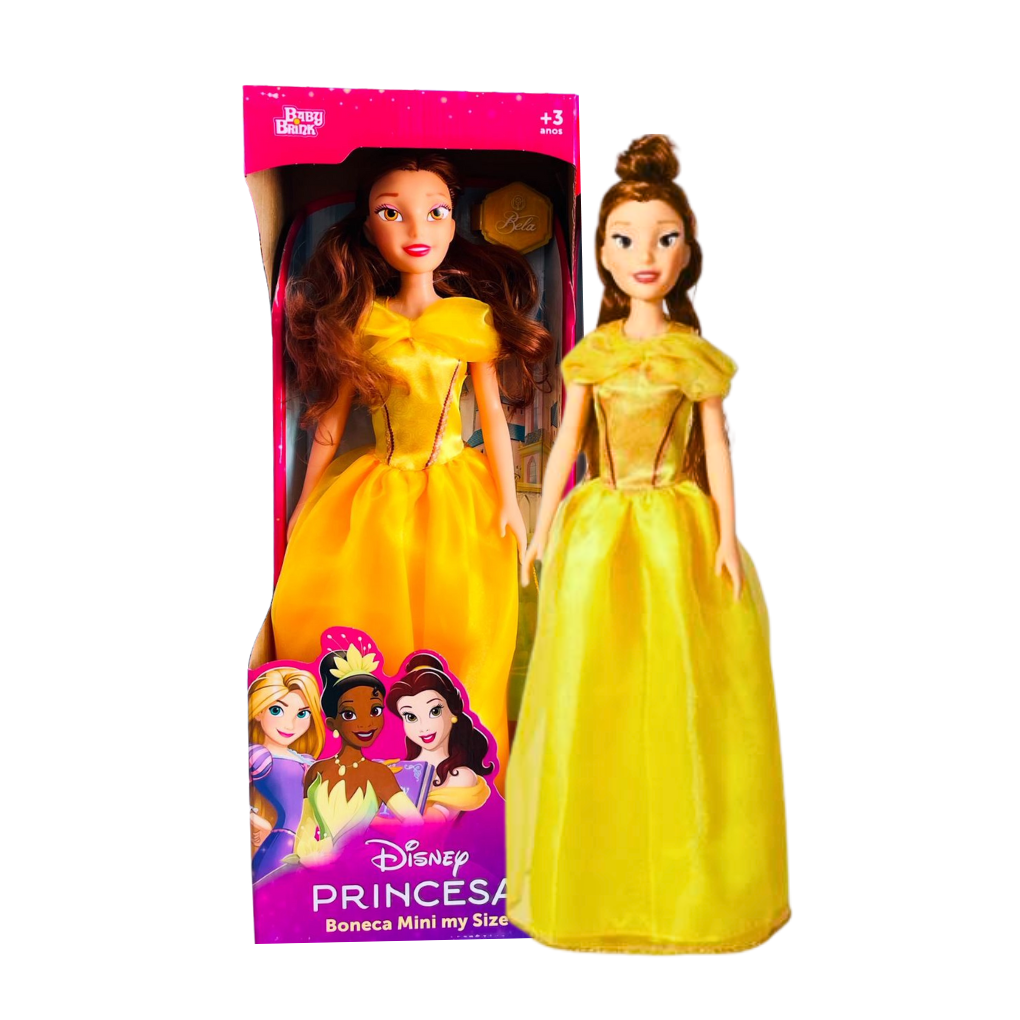 Boneca Princesa Disney Bela Mini My Size - Dani Brinquedos