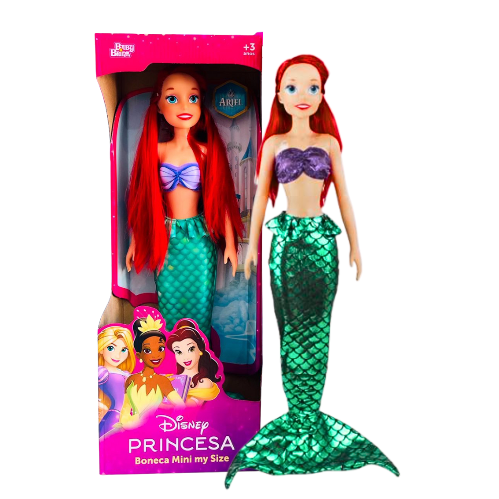 Boneca Princesa Disney Ariel Mini My Size - Dani Brinquedos