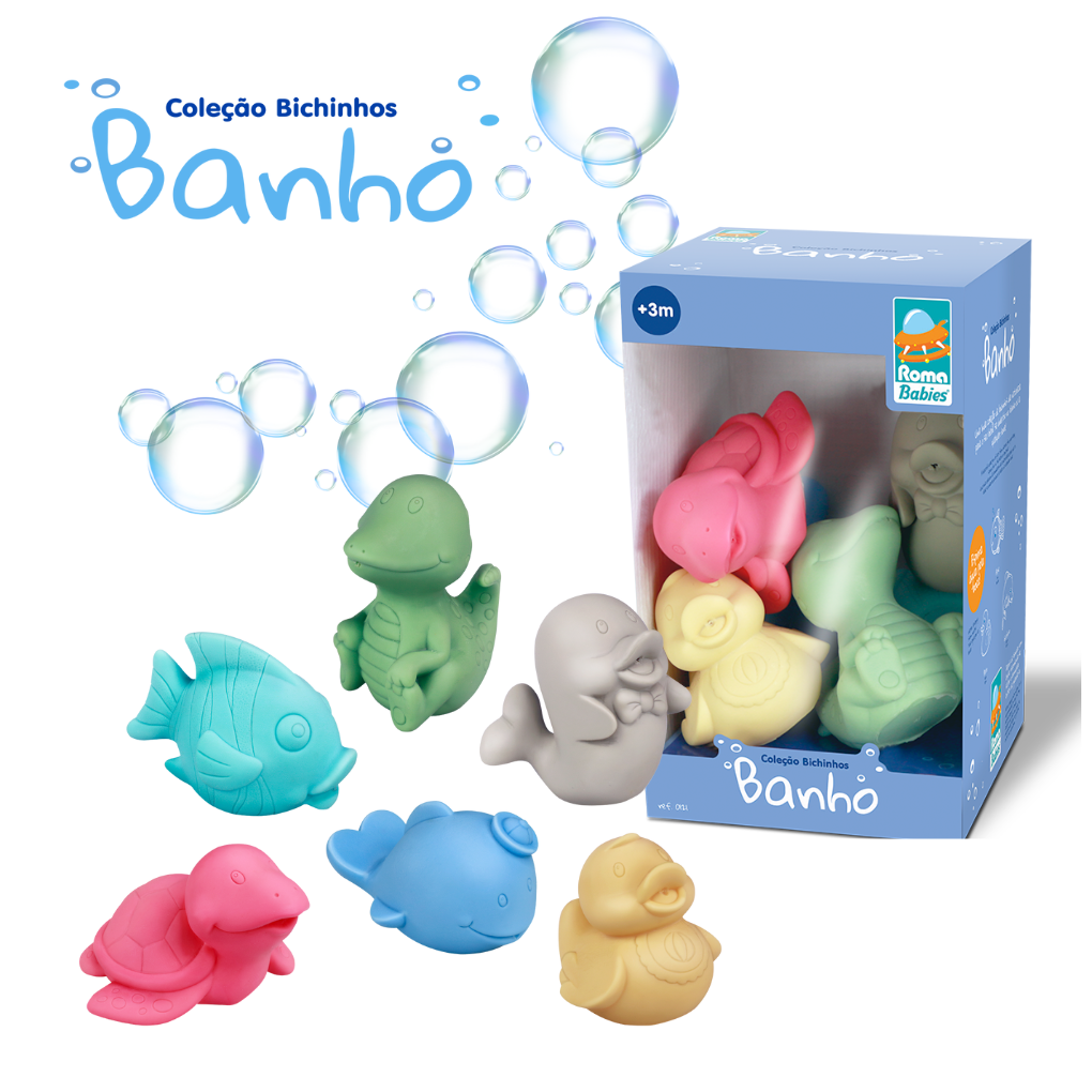 Coleção de Bichinhos Banho - Dani Brinquedos