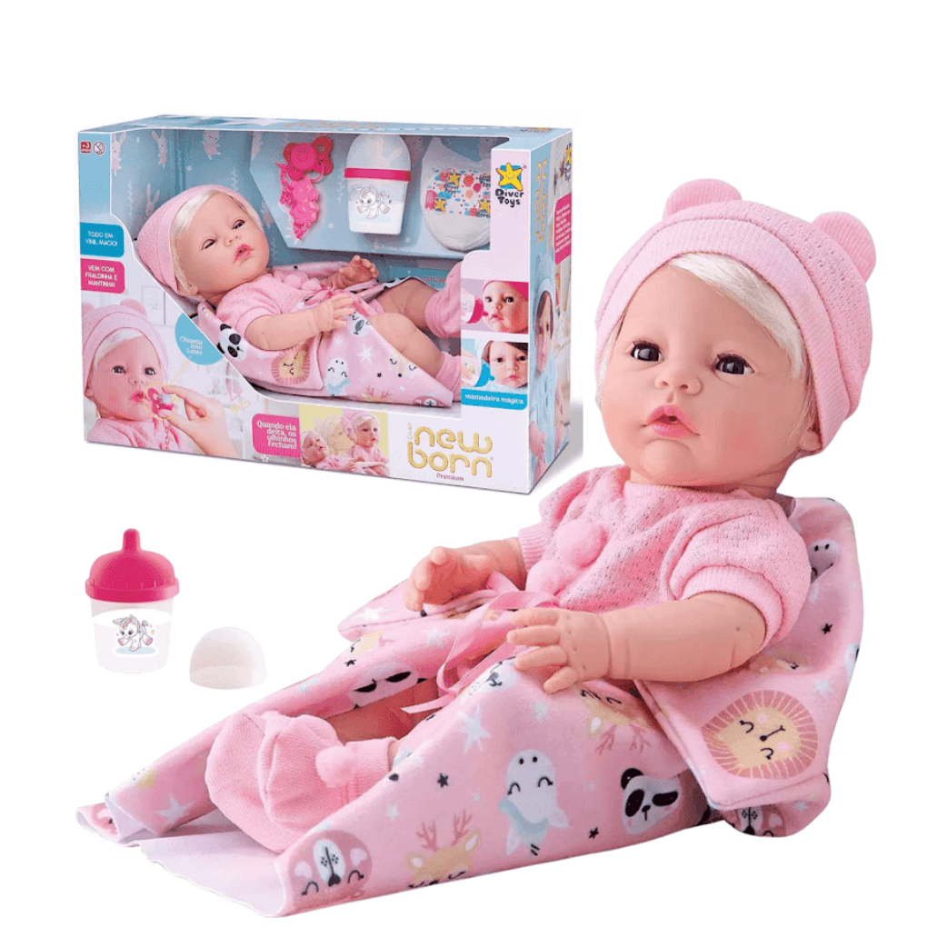 BONECA NEW BORN MENINA PREMIUM - Dani Brinquedos