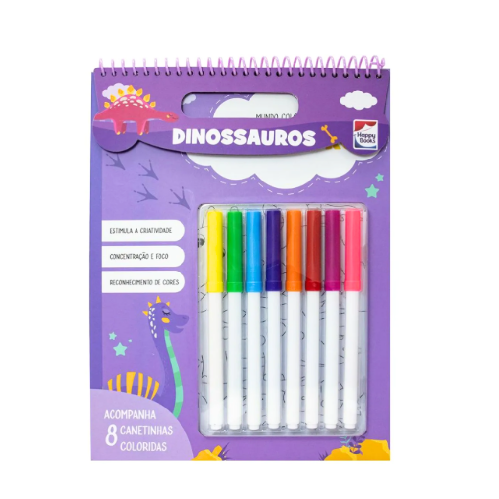 Livro de Colorir Dinossauro - Dani Brinquedos